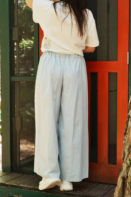 Adjustable Wide-Leg Cotton Pants