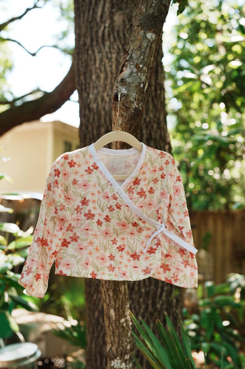 Kids Kimono Top - Floral