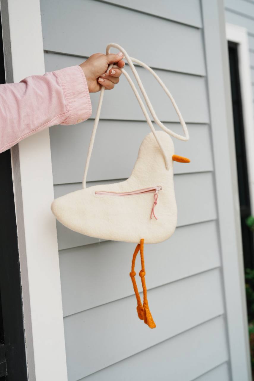 Felted Animal Bag – Sandpiper