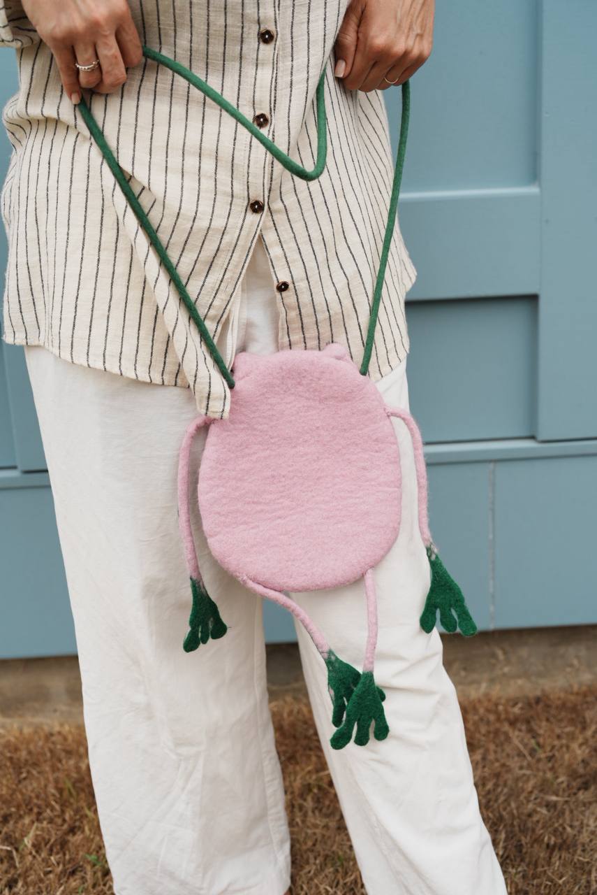 Felted Animal Bag – Frog