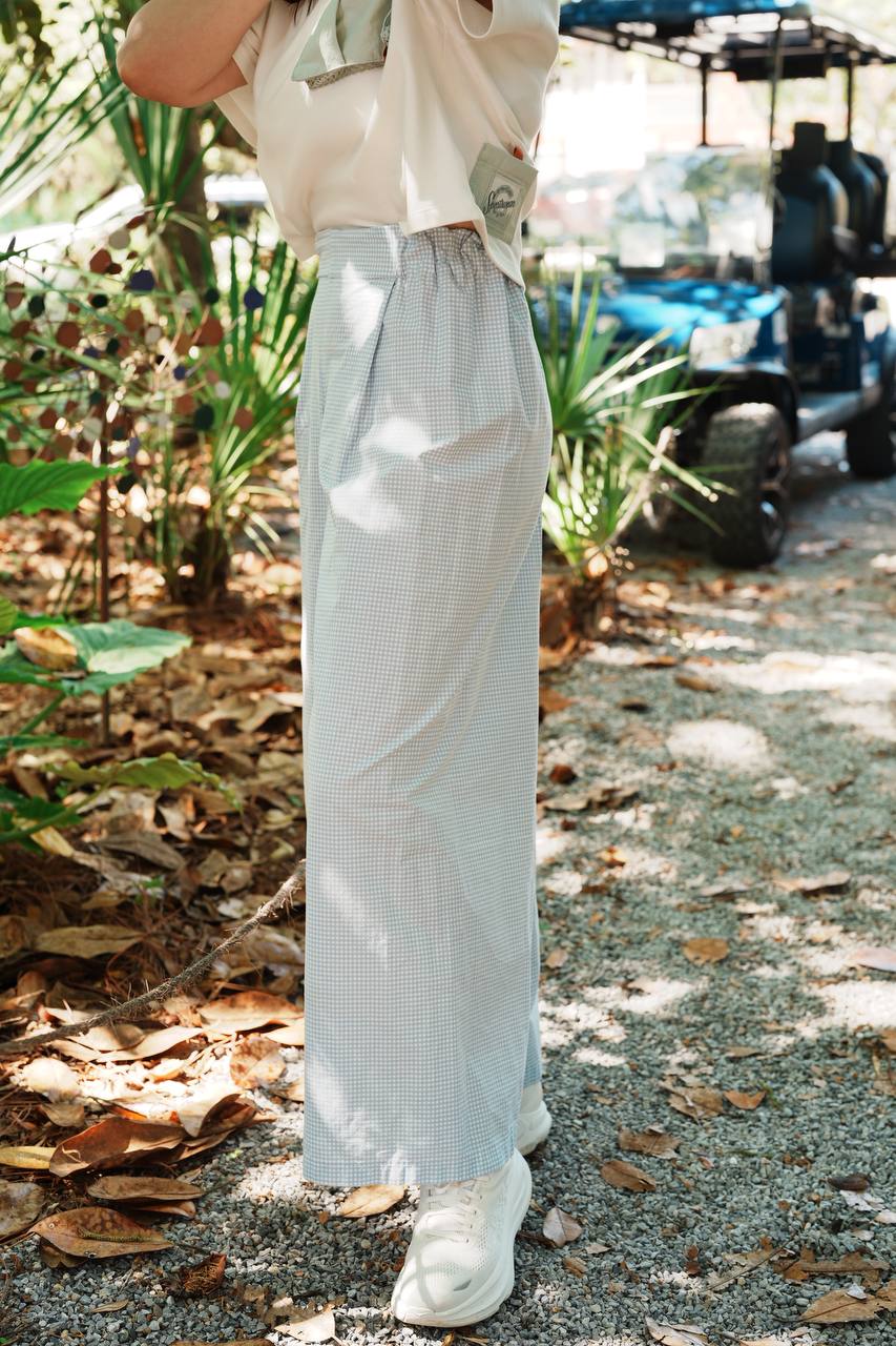 Adjustable Wide-Leg Cotton Pants