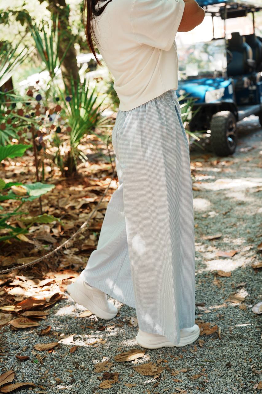 Adjustable Wide-Leg Cotton Pants