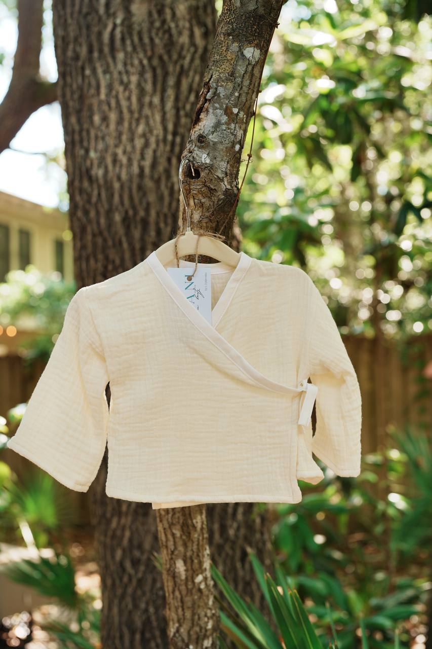 Kids Kimono Top - Beige