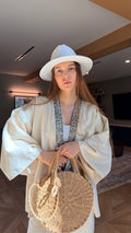 Ukrainian Scarf Linen Kimono