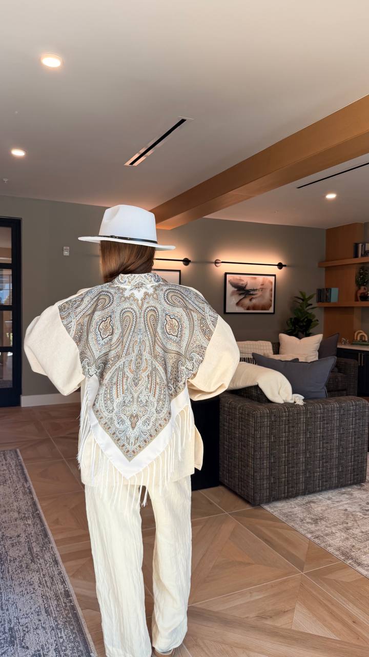 Ukrainian Scarf Linen Kimono