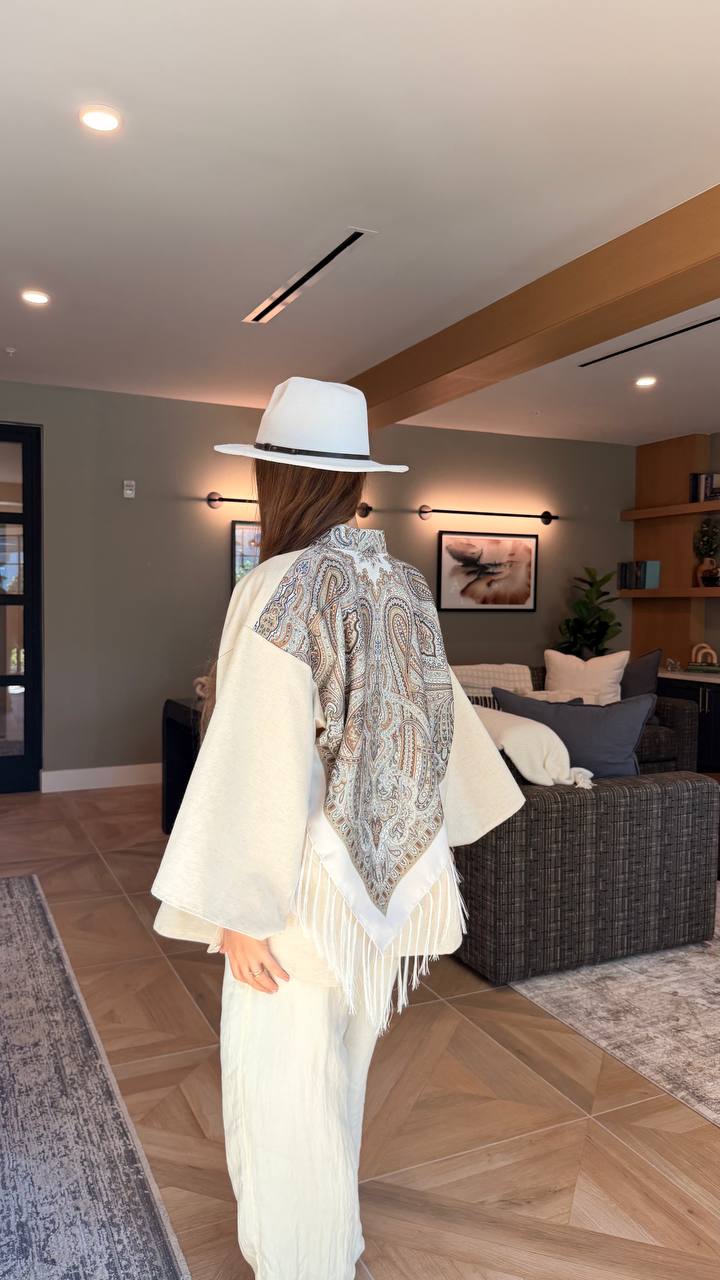 Ukrainian Scarf Linen Kimono