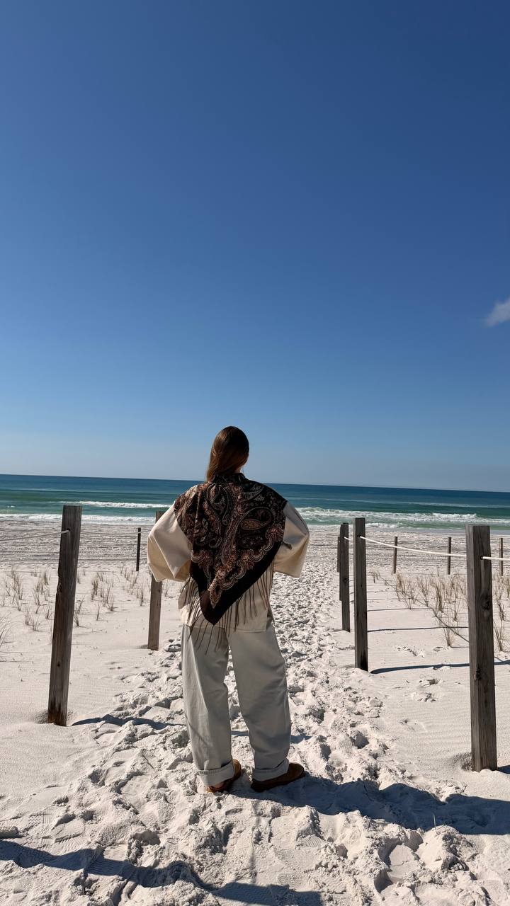 Ukrainian Scarf Linen Kimono