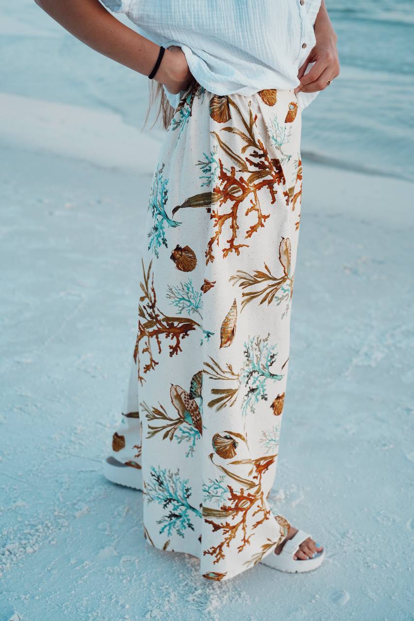 Adjustable Wide-Leg Cotton Pants