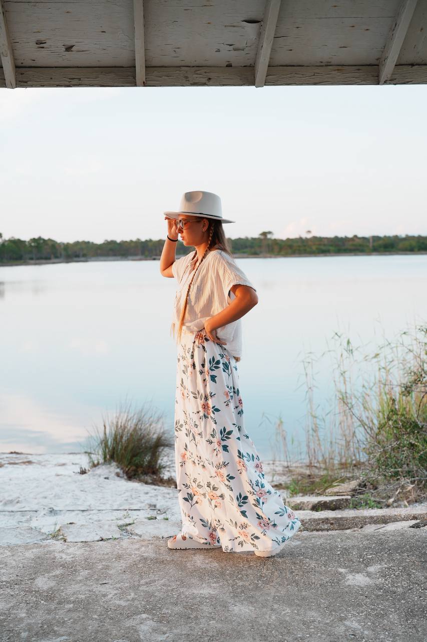 Adjustable Wide-Leg Cotton Pants