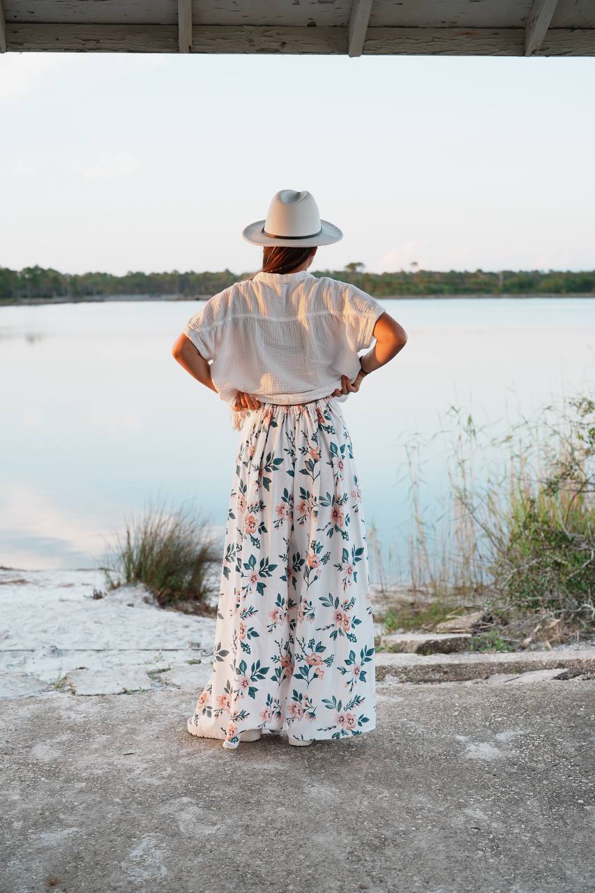 Adjustable Wide-Leg Cotton Pants