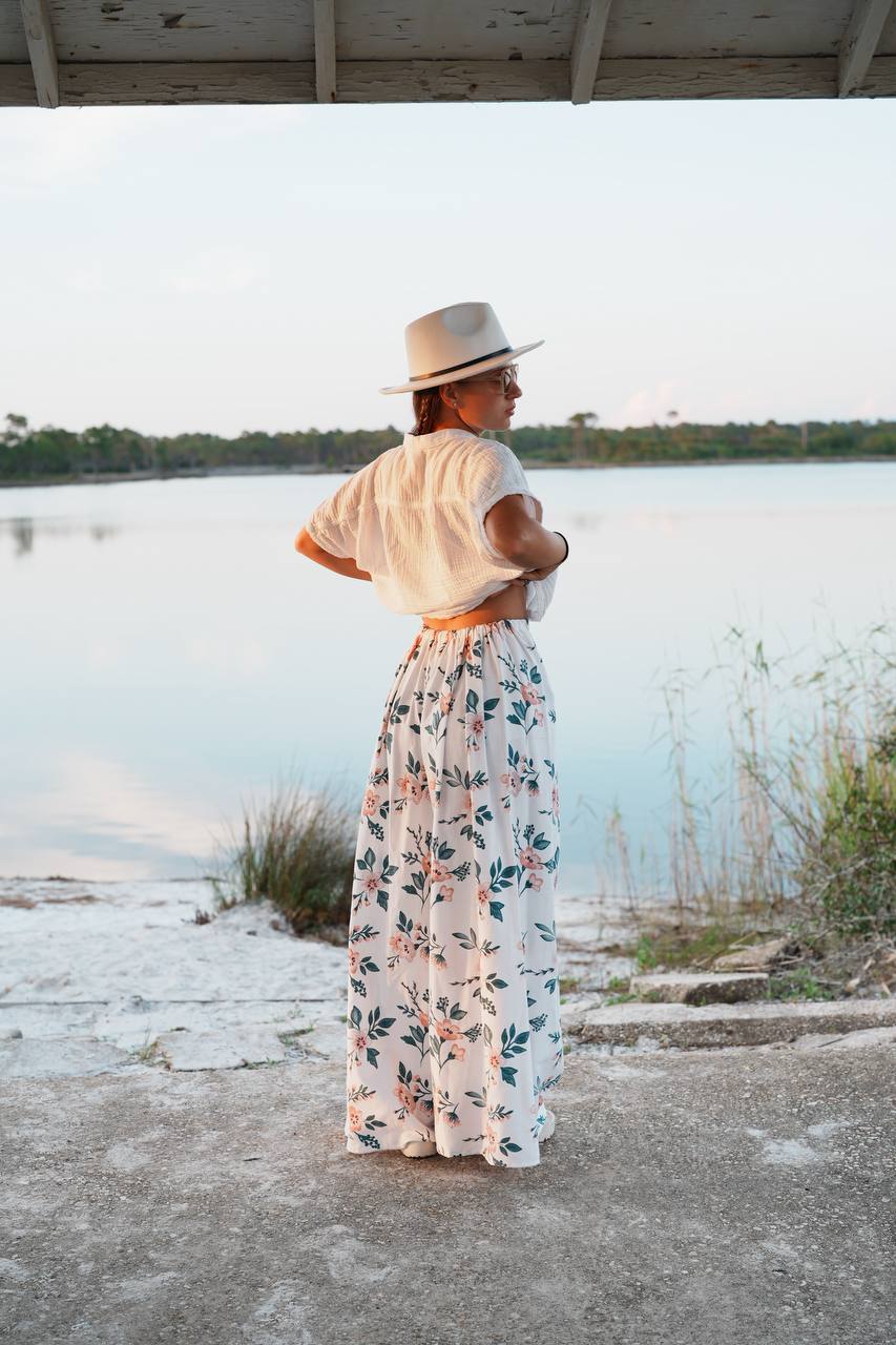 Adjustable Wide-Leg Cotton Pants