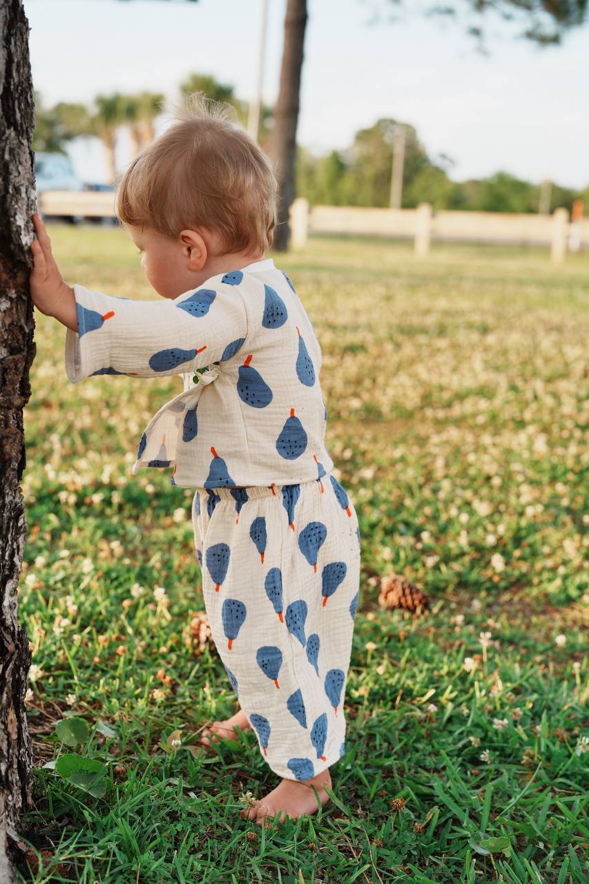 Kimono & Baggy Pants Set – Pears