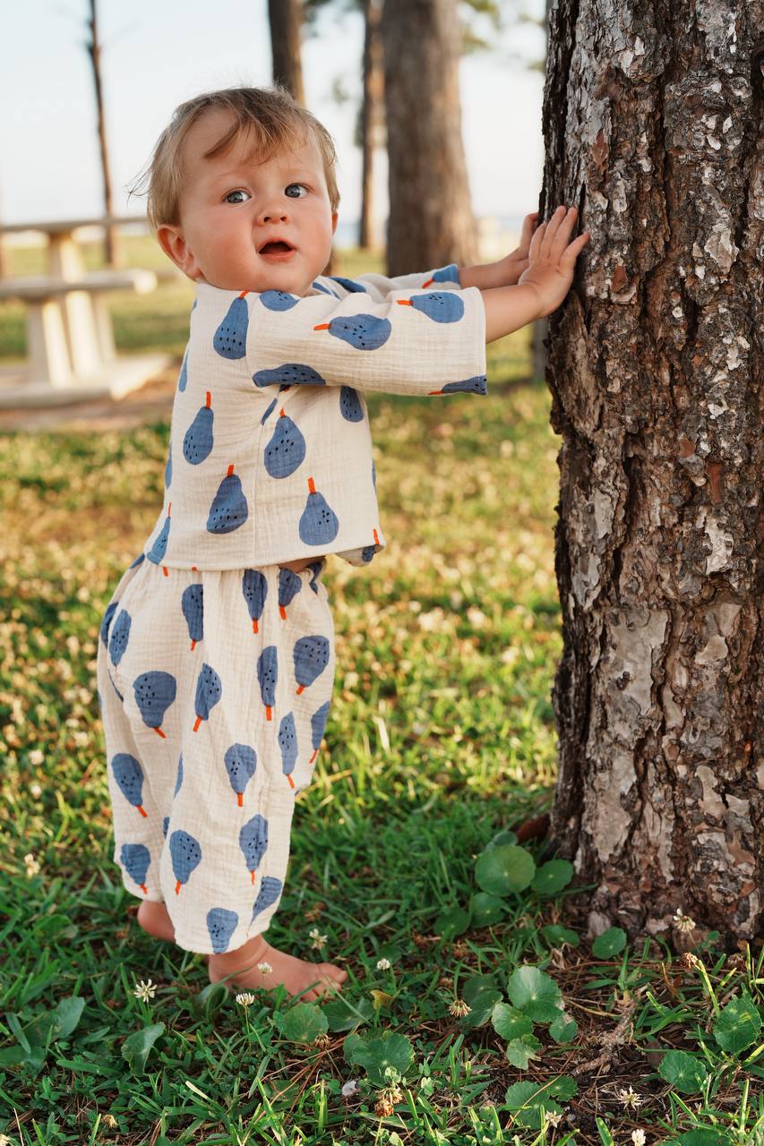 Kimono & Baggy Pants Set – Pears