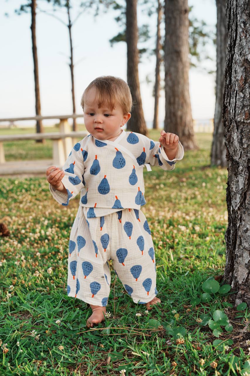 Kimono & Baggy Pants Set – Pears