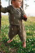 Baggy Kids Pants - Olive Cactuses