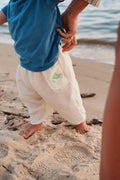 Baggy Kids Pants with Embroidered Turtle Pocket