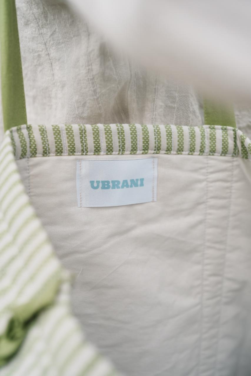 Bag with Hand Emdroidery pocket - Green