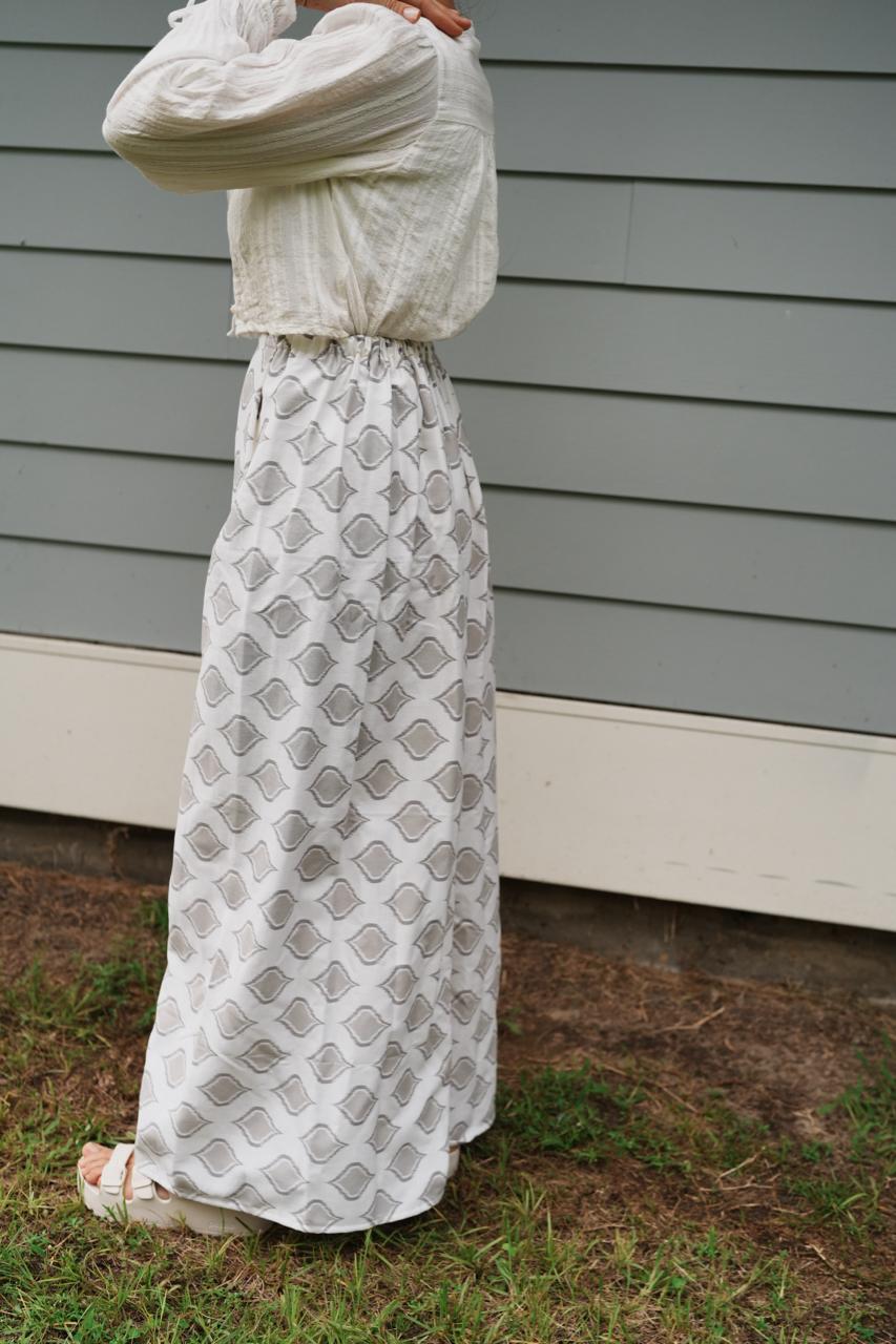 Adjustable Wide-Leg Cotton Pants