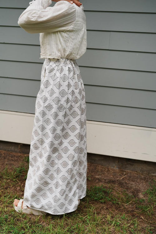 Adjustable Wide-Leg Cotton Pants