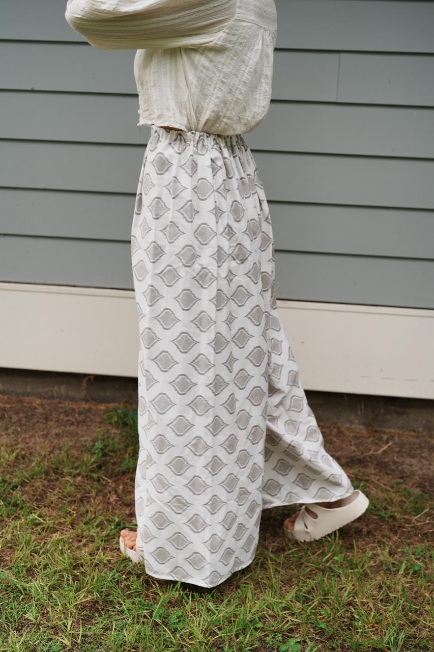 Adjustable Wide-Leg Cotton Pants
