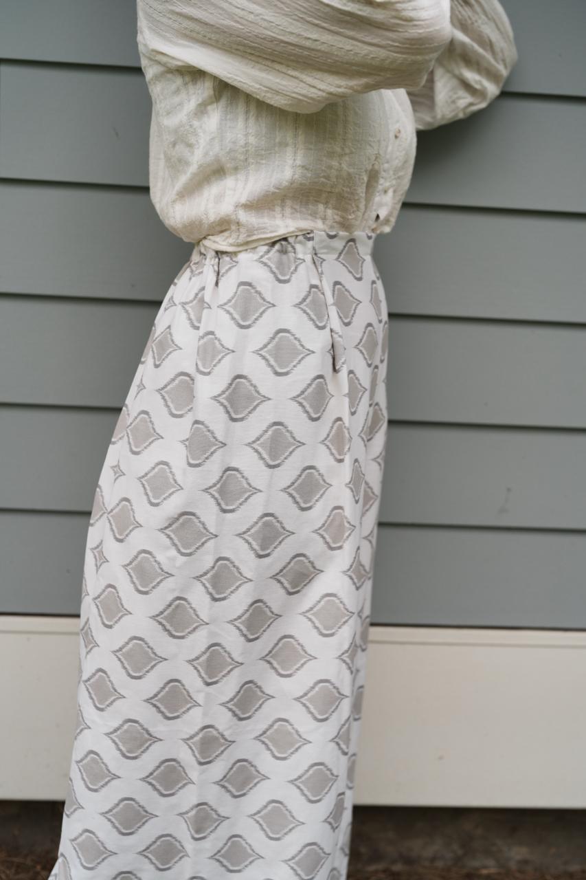 Adjustable Wide-Leg Cotton Pants
