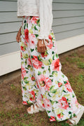 Adjustable Wide-Leg Cotton Pants