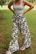 Adjustable Wide-Leg Cotton Pants