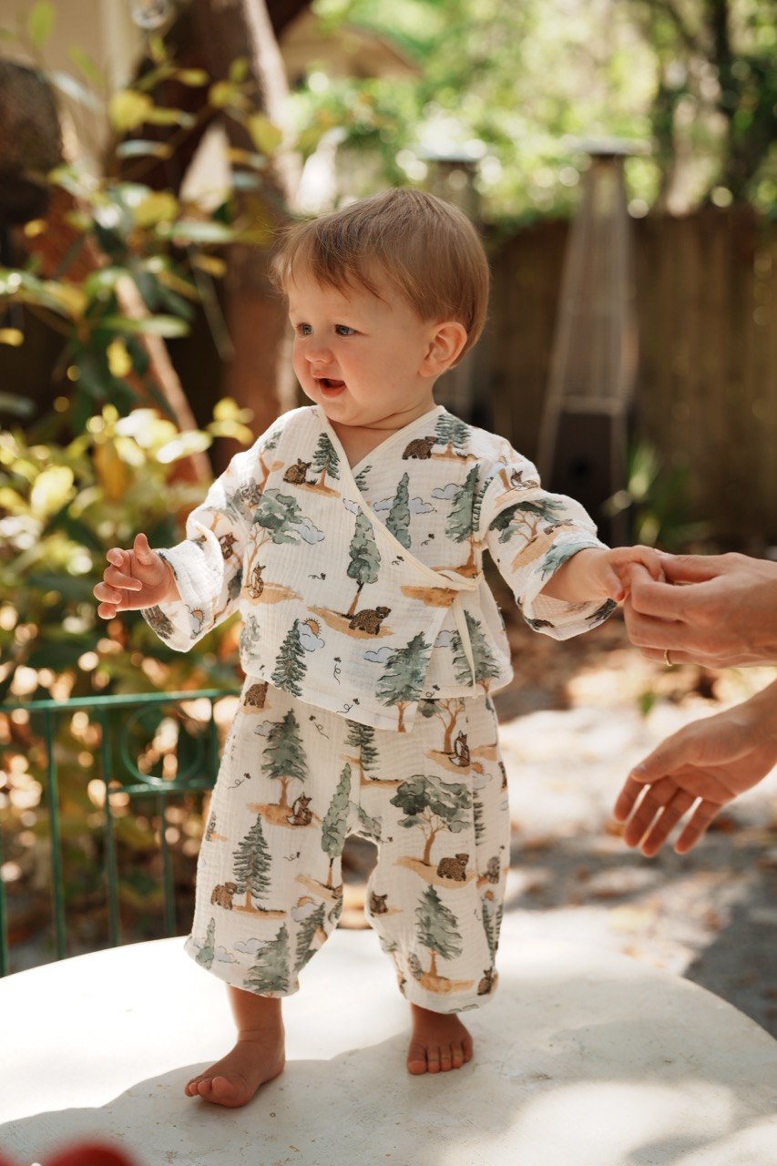 Kimono & Baggy Pants Set – Woodland